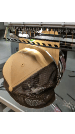Hat getting embroidered by M&N Techshop